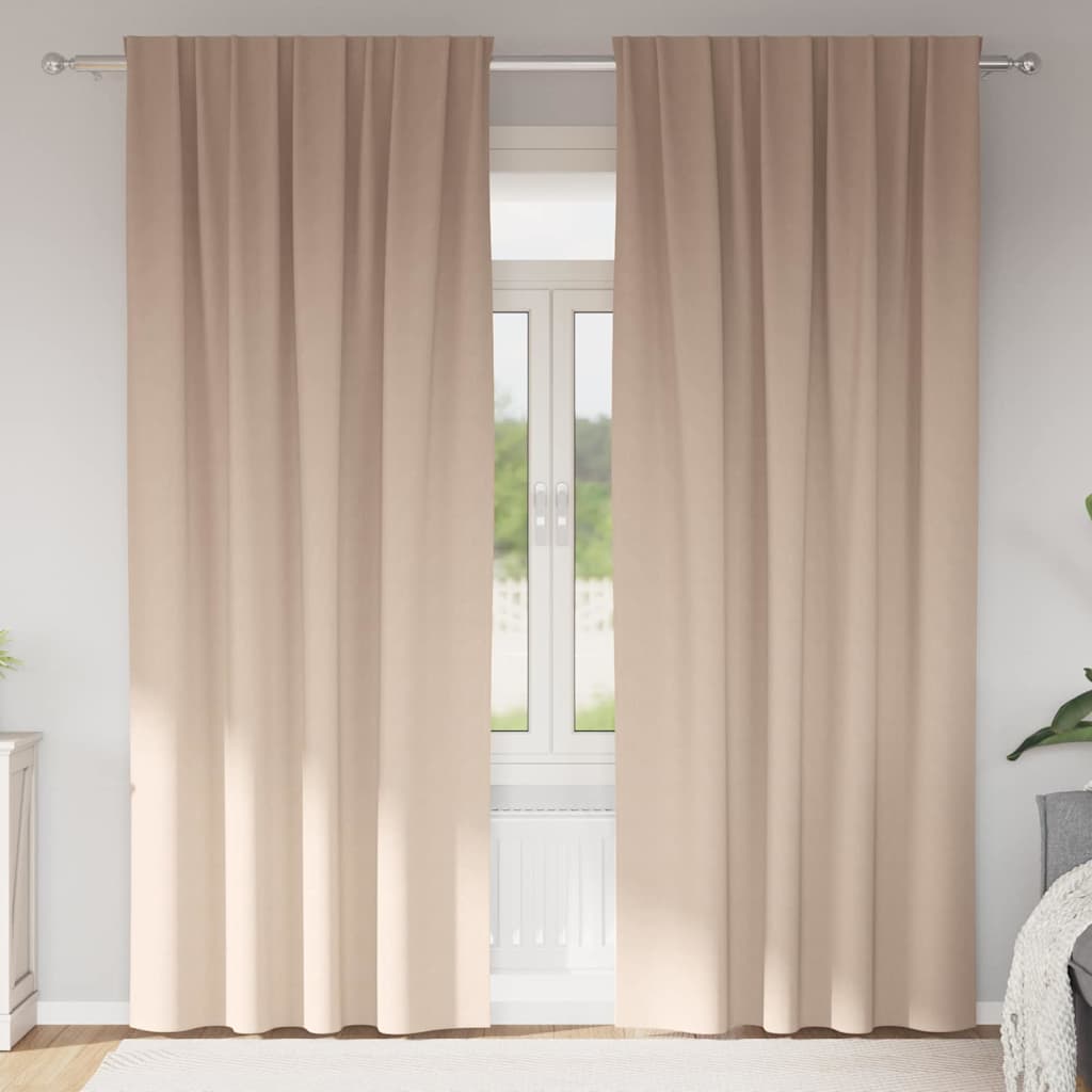 vidaXL Firany blackout z kółkami 2 pcs Ciemnoszary 260 x 140 cm