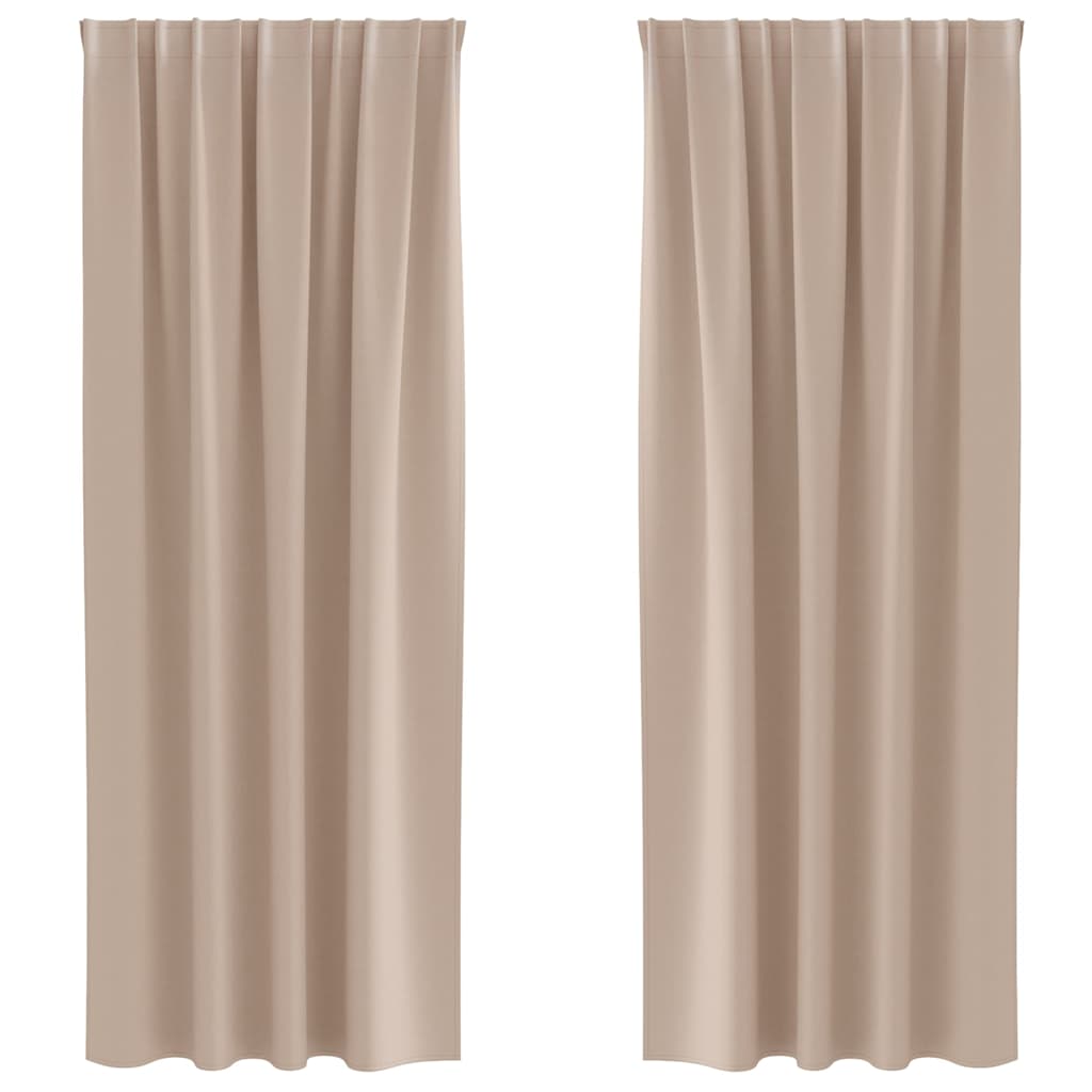 vidaXL Firany blackout z kółkami 2 pcs Ciemnoszary 260 x 140 cm