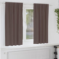 vidaXL Firany blackout z kółkami 2 pcs Ciemny brąz 175 x 140 cm