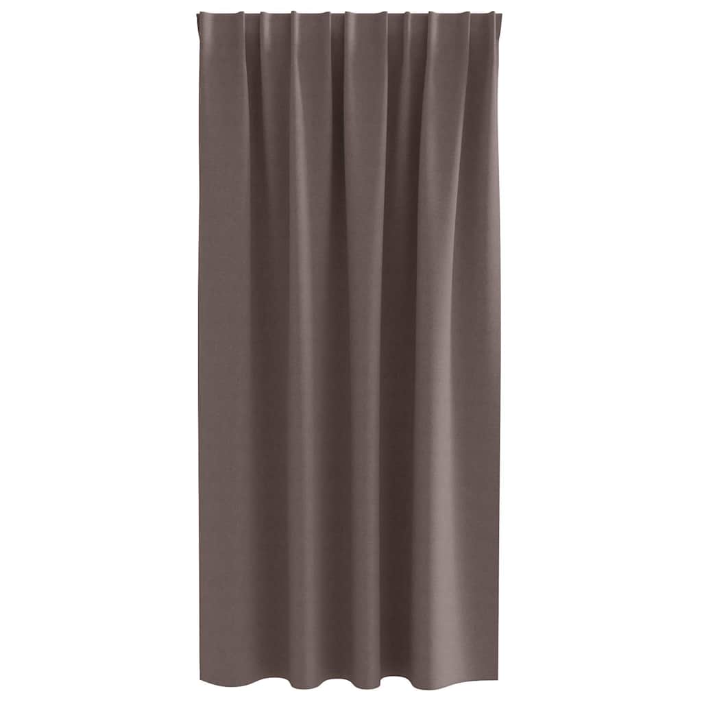vidaXL Firany blackout z kółkami 2 pcs Ciemny brąz 175 x 140 cm