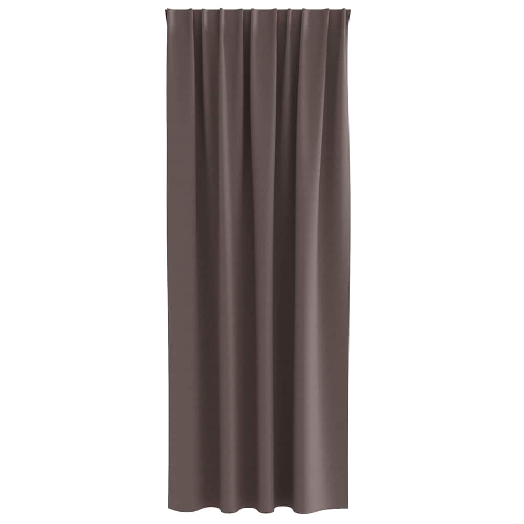 vidaXL Firany blackout z kółkami 2 pcs Ciemny brąz 225 x 140 cm