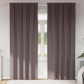 vidaXL Firany blackout z kółkami 2 pcs Ciemny brąz 245 x 140 cm