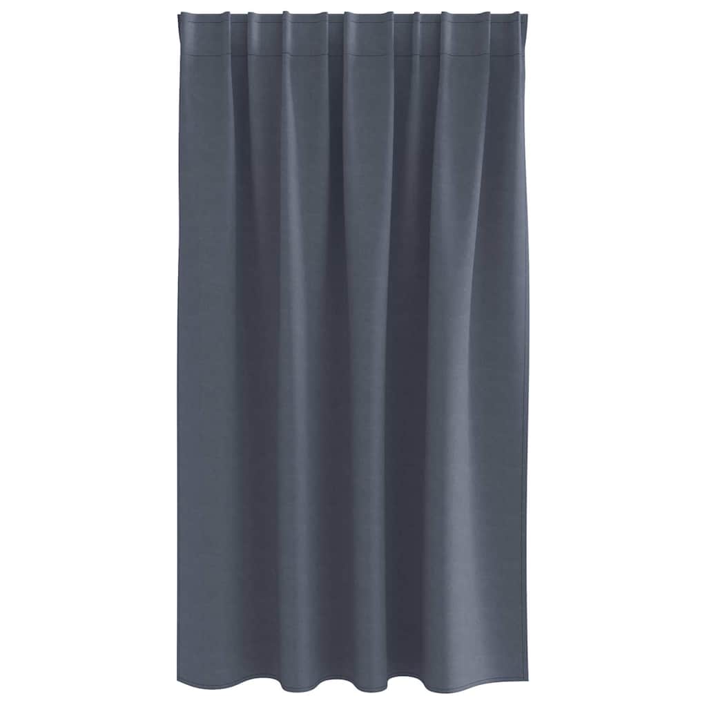 vidaXL Firany blackout z kółkami 2 pcs Antracyt 140 x 140 cm Poliester