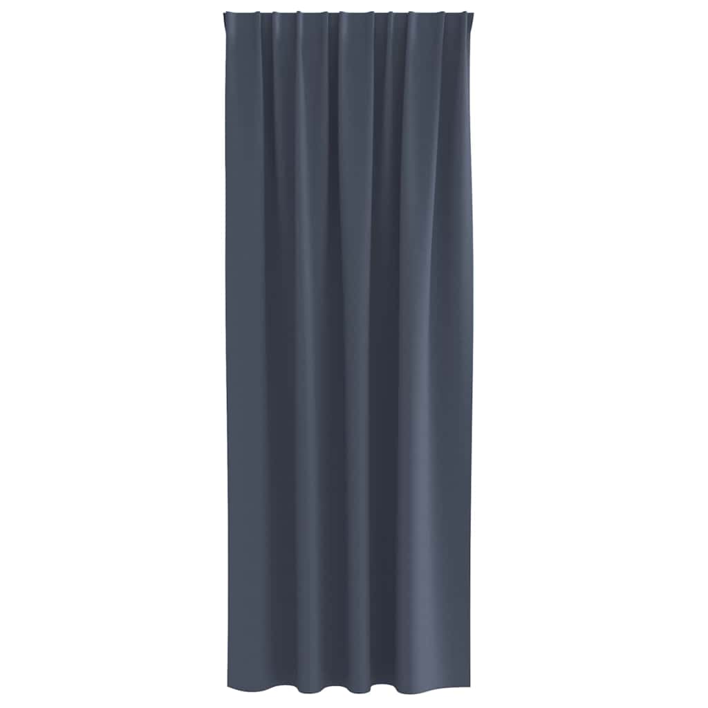 vidaXL Firany blackout z kółkami 2 pcs Antracyt 245 x 140 cm Poliester