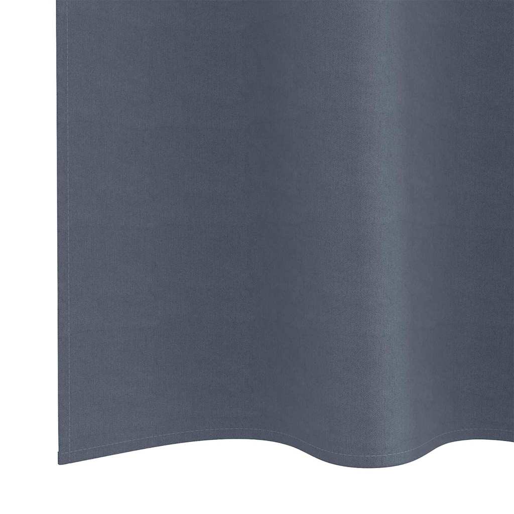 vidaXL Firany blackout z kółkami 2 pcs Antracyt 260 x 140 cm Poliester