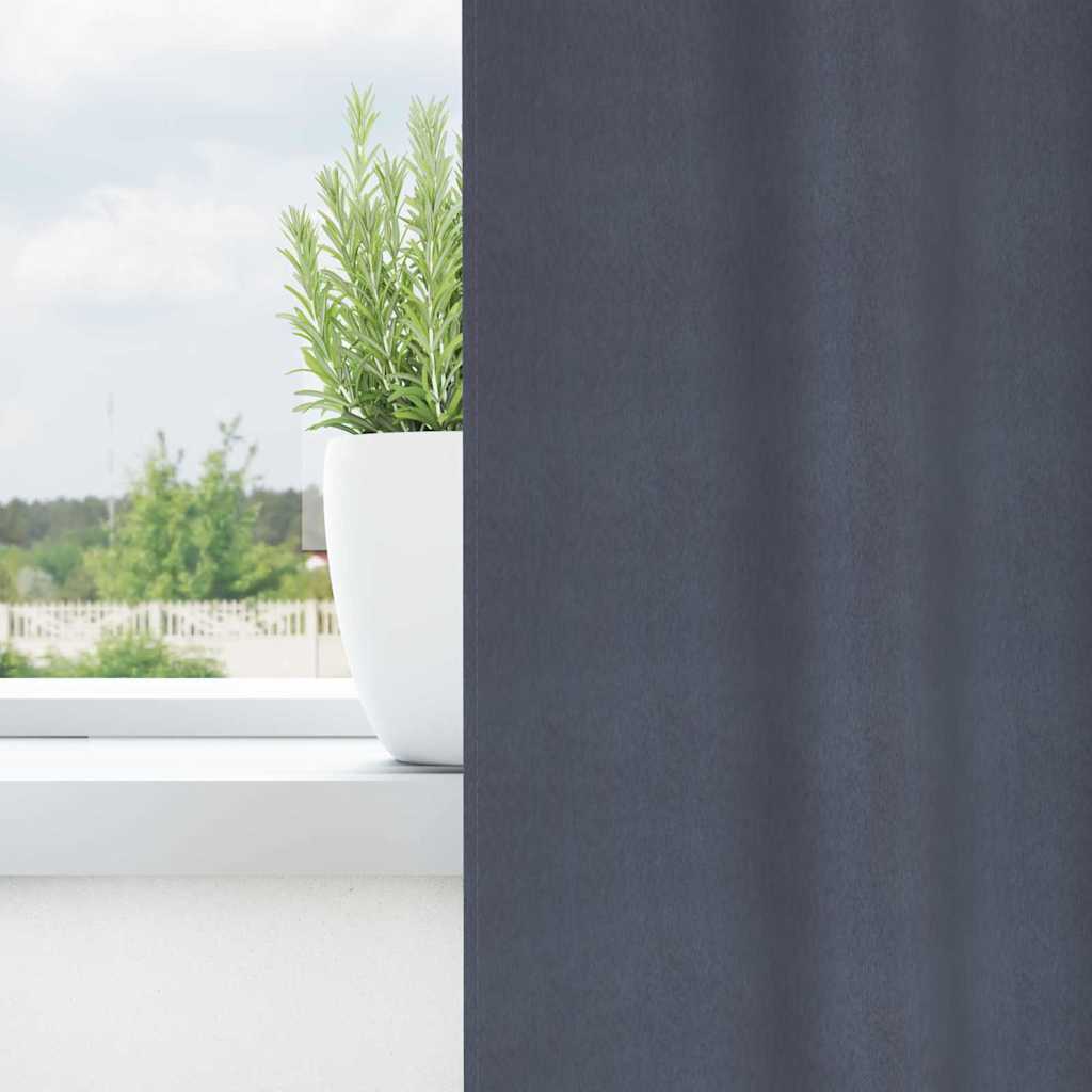 vidaXL Firany blackout z kółkami 2 pcs Antracyt 260 x 140 cm Poliester