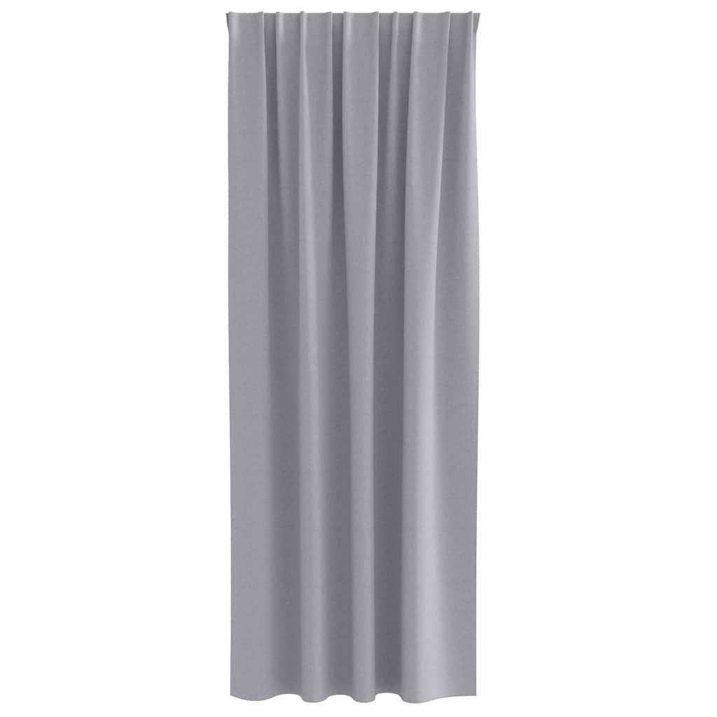vidaXL Firany blackout z kółkami 2 pcs Jasnoszary 245 x 140 cm