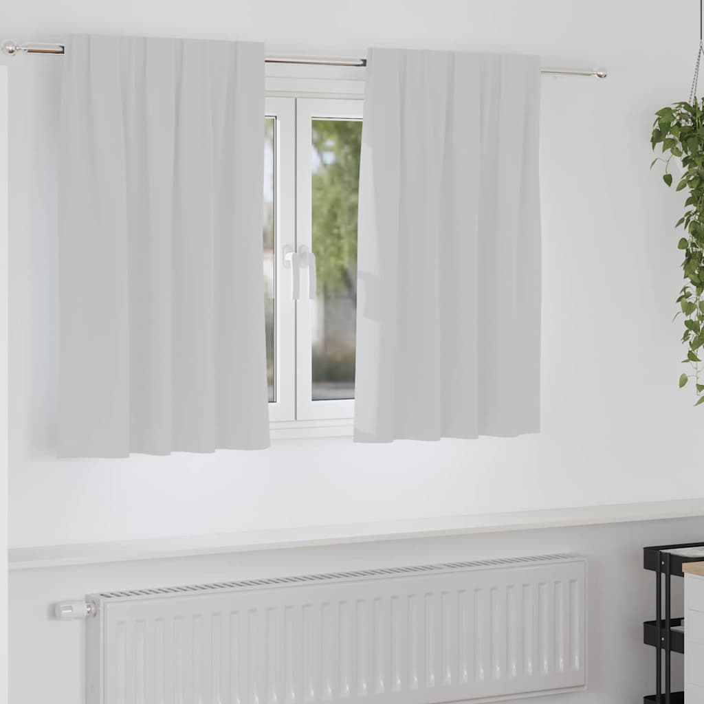 vidaXL Firany blackout z kółkami 2 pcs Jasnoszary 140 x 140 cm