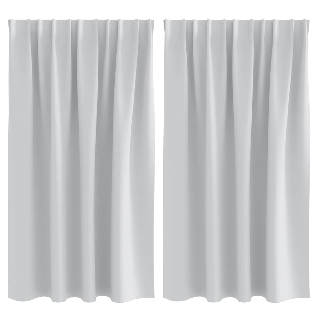 vidaXL Firany blackout z kółkami 2 pcs Jasnoszary 140 x 140 cm