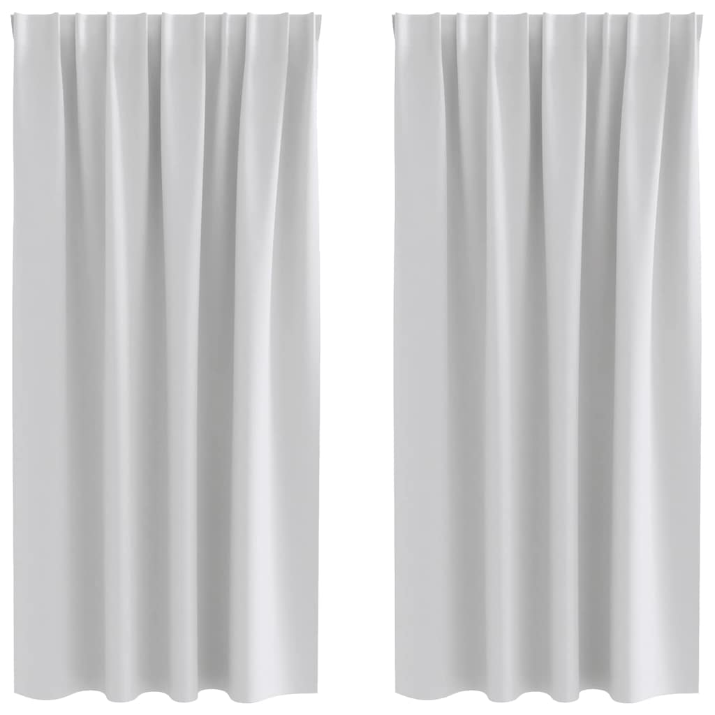 vidaXL Firany blackout z kółkami 2 pcs Jasnoszary 175 x 140 cm