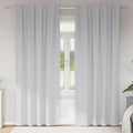 vidaXL Firany blackout z kółkami 2 pcs Jasnoszary 225 x 140 cm