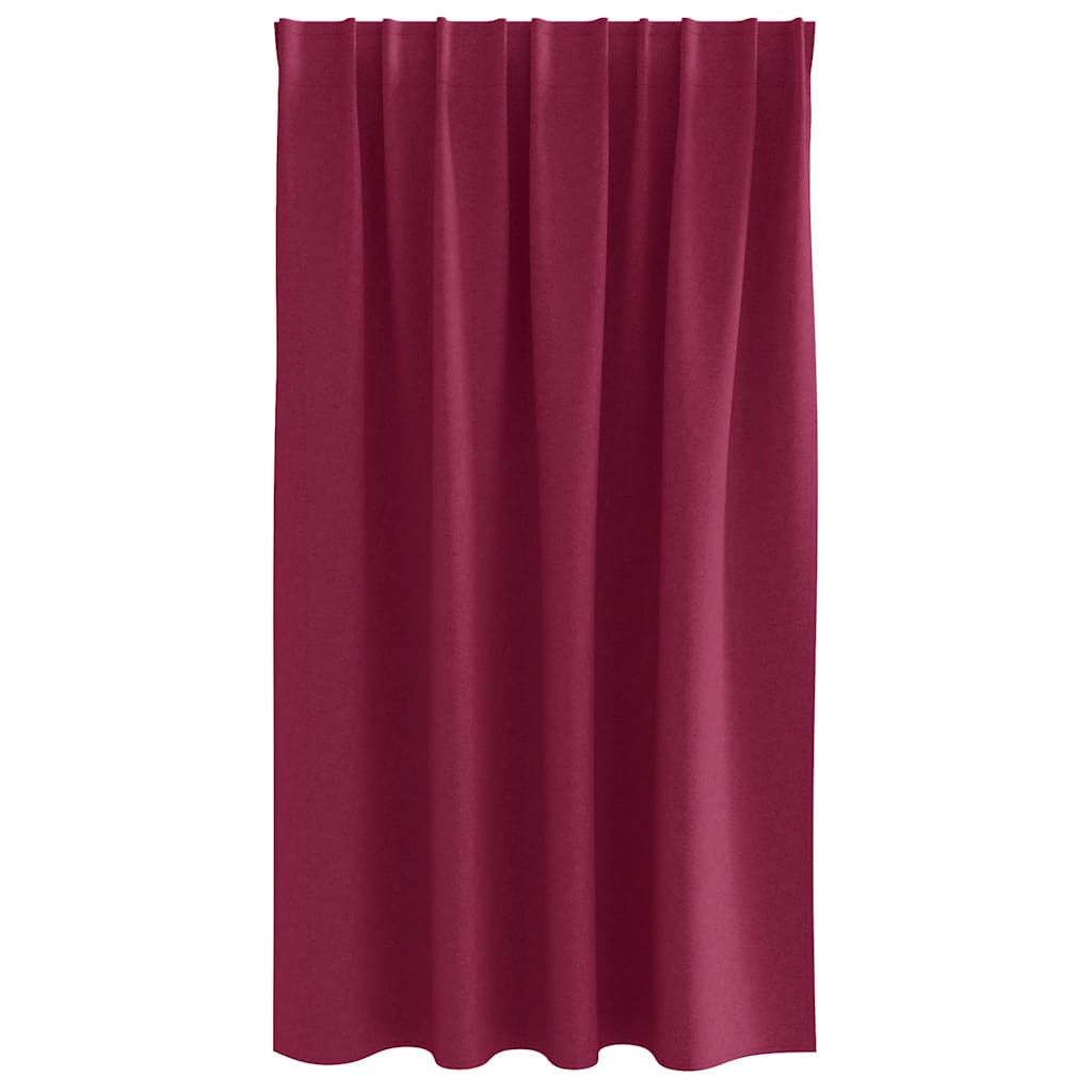 vidaXL Firany blackout z kółkami 2 pcs Czerwone wino 140 x 140 cm