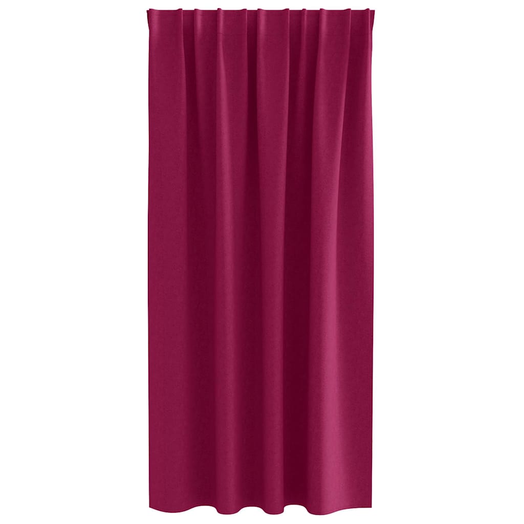 vidaXL Firany blackout z kółkami 2 pcs Czerwone wino 175 x 140 cm