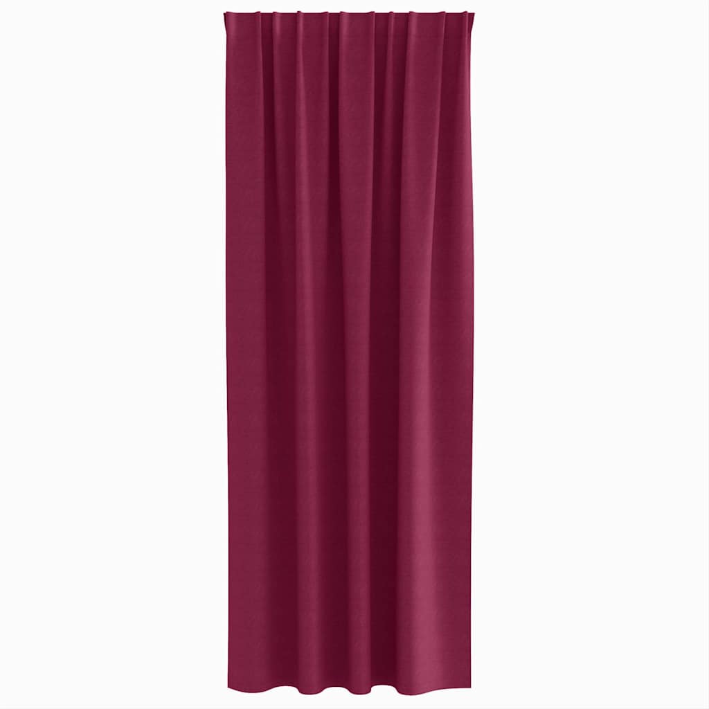 vidaXL Firany blackout z kółkami 2 pcs Czerwone wino 225 x 140 cm