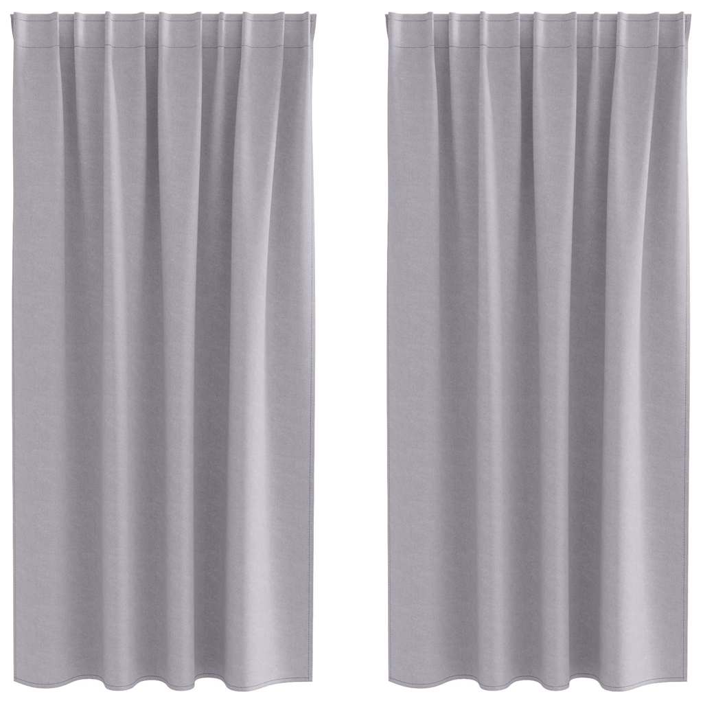 vidaXL Firany blackout z kółkami 2 pcs Metaliczny Szary 175 x 140 cm