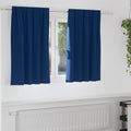 vidaXL Firany blackout z kółkami 2 pcs Ciemnoniebieski 140 x 140 cm