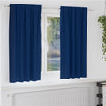 vidaXL Firany blackout z kółkami 2 pcs Ciemnoniebieski 175 x 140 cm