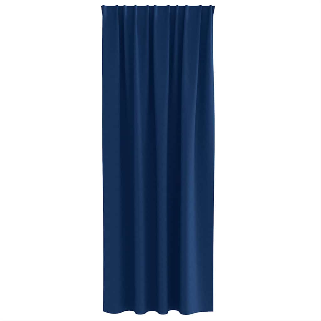 vidaXL Firany blackout z kółkami 2 pcs Ciemnoniebieski 225 x 140 cm