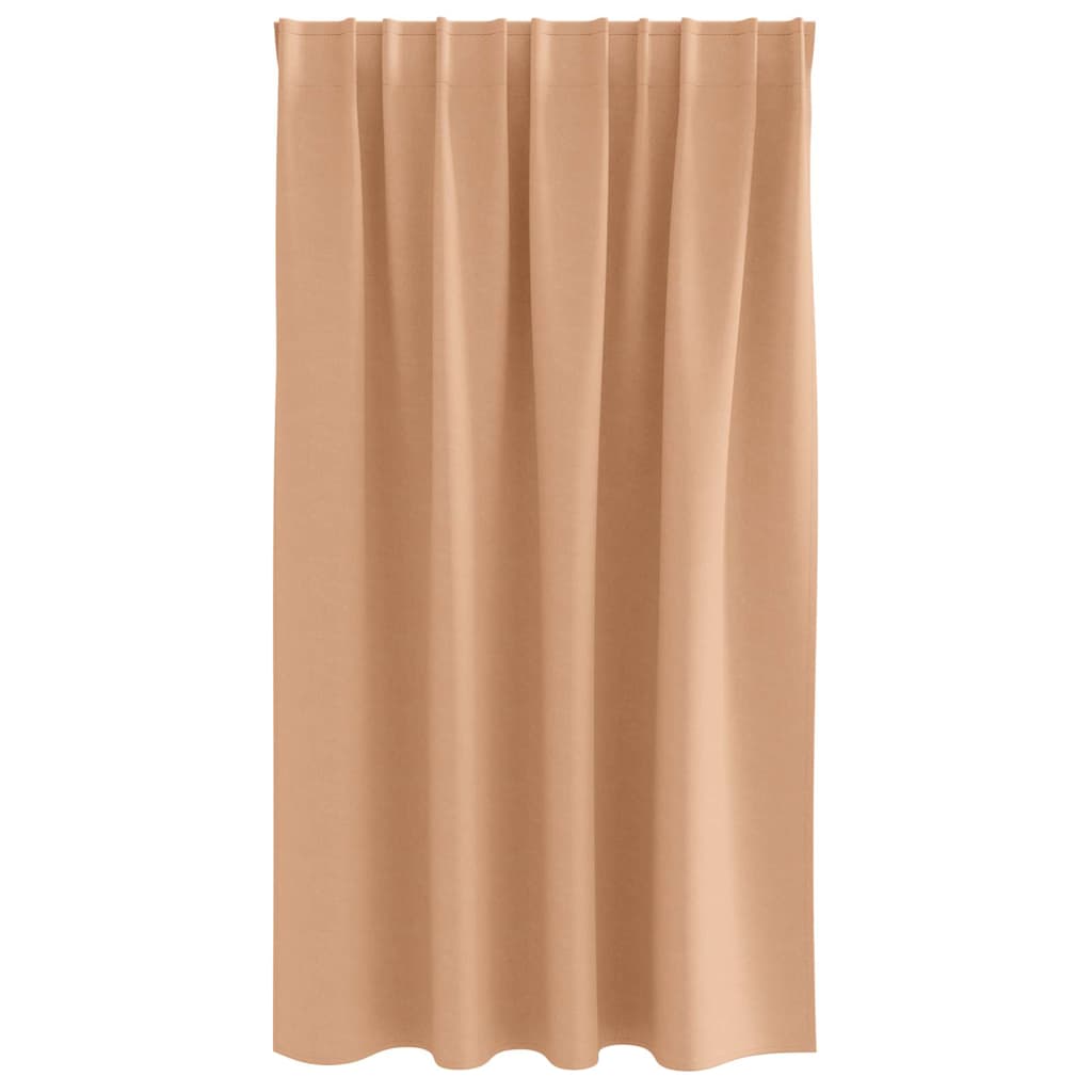 vidaXL Firany blackout z kółkami 2 pcs Jasny Brąz 140 x 140 cm