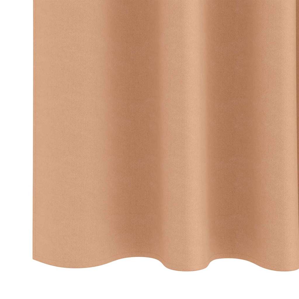 vidaXL Firany blackout z kółkami 2 pcs Jasny Brąz 245 x 140 cm
