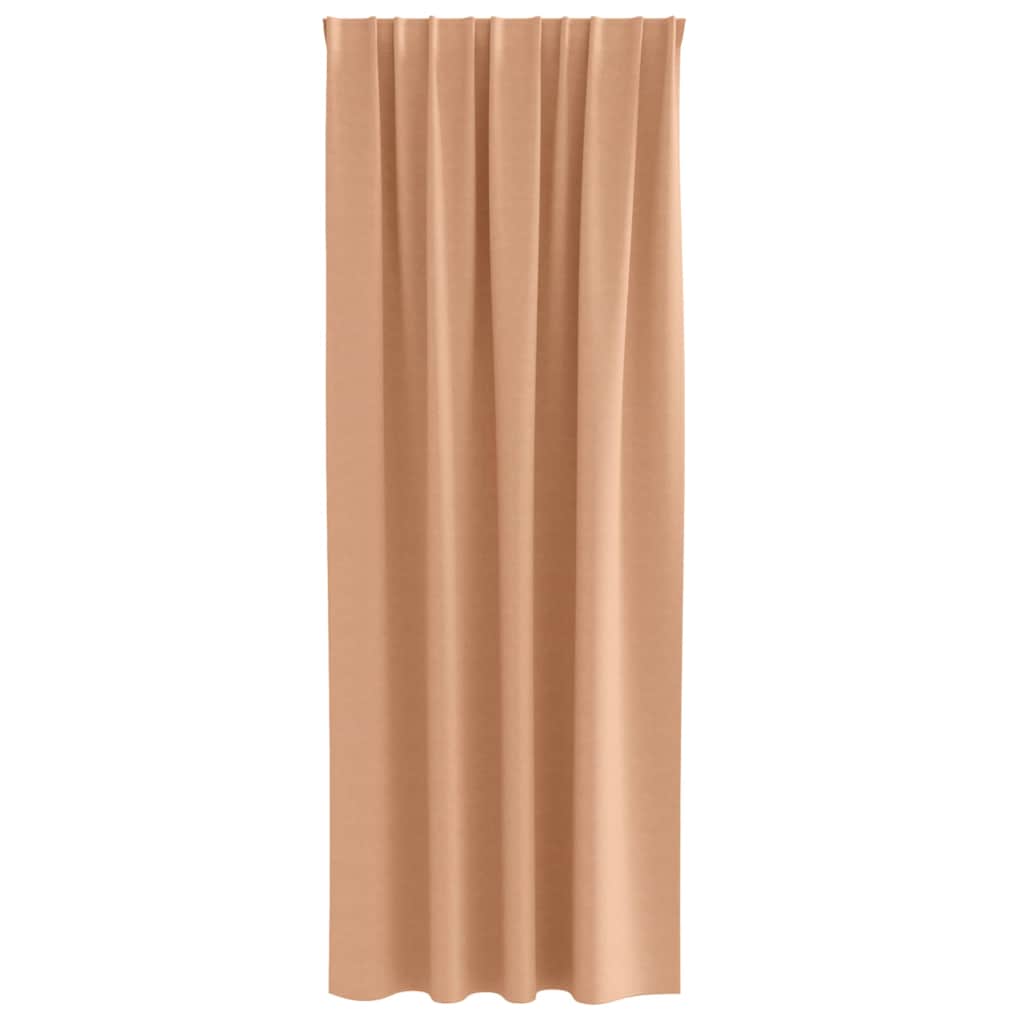 vidaXL Firany blackout z kółkami 2 pcs Jasny Brąz 260 x 140 cm