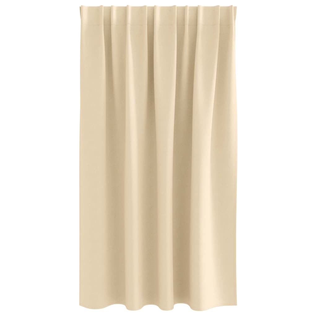 vidaXL Firany blackout z kółkami 2 pcs Kremowy 140 x 140 cm Poliester