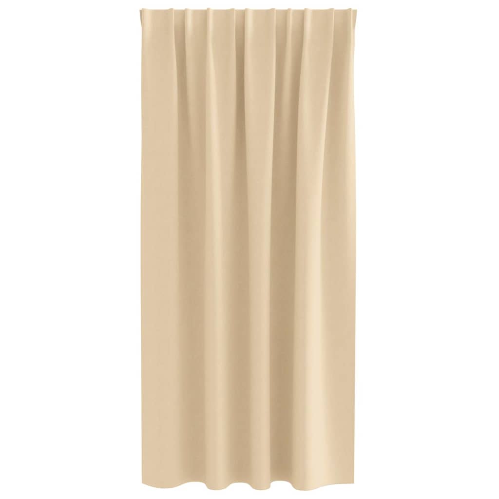 vidaXL Firany blackout z kółkami 2 pcs Kremowy 175 x 140 cm Poliester