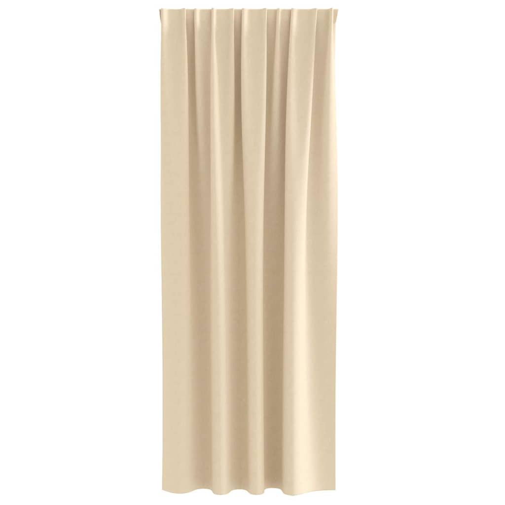 vidaXL Firany blackout z kółkami 2 pcs Kremowy 260 x 140 cm Poliester