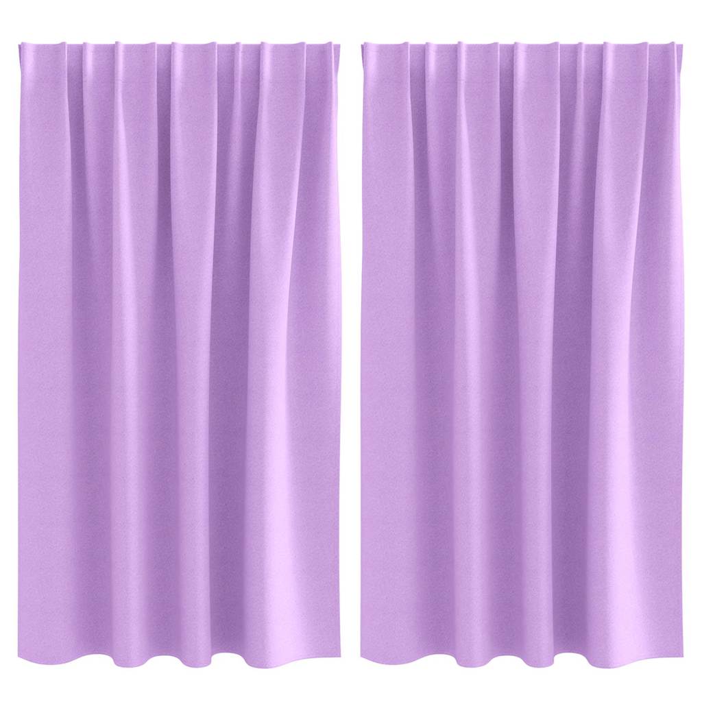 vidaXL Firany blackout z kółkami 2 pcs Fioletowy 140 x 140 cm