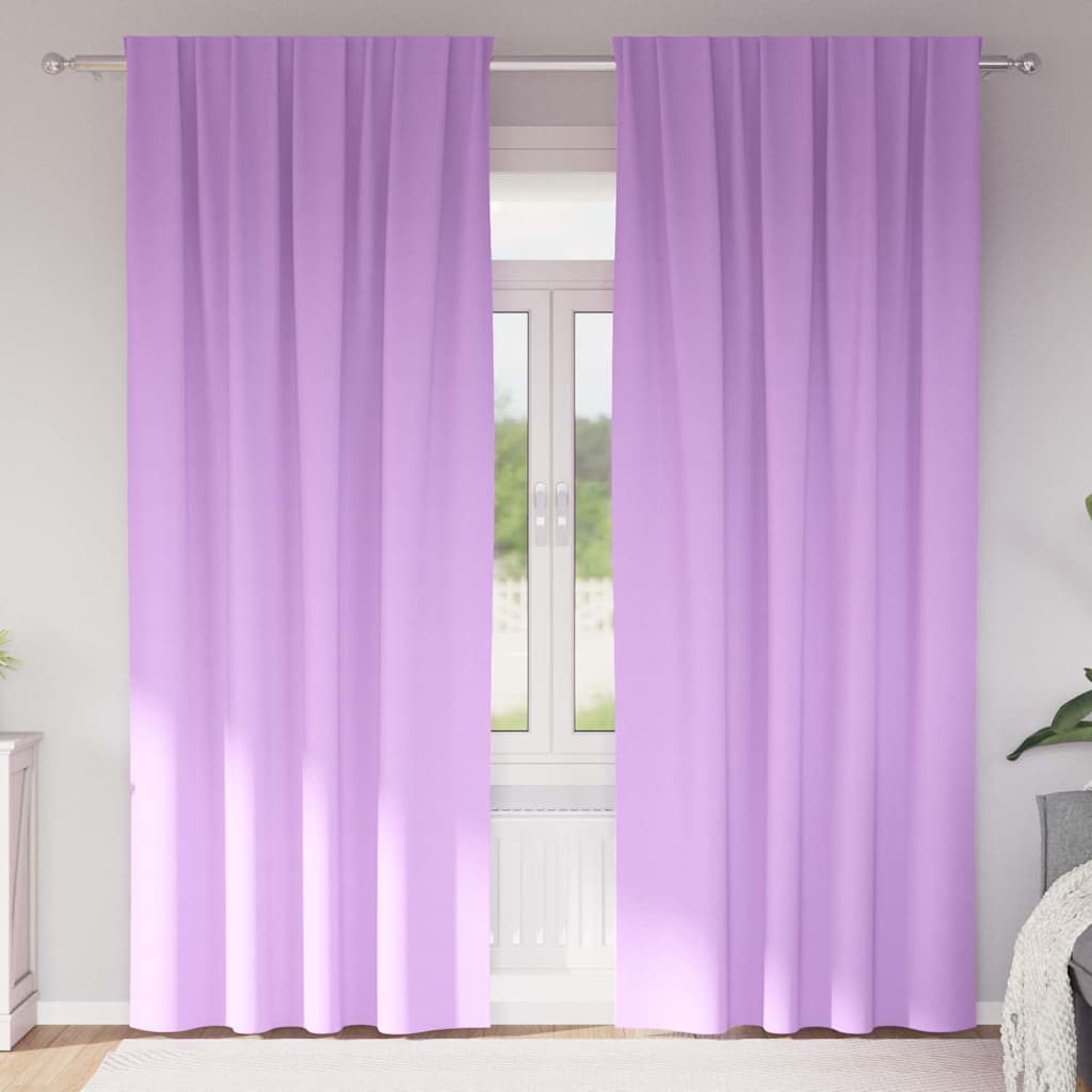 vidaXL Firany blackout z kółkami 2 pcs Fioletowy 225 x 140 cm