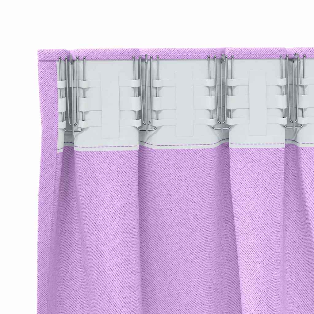 vidaXL Firany blackout z kółkami 2 pcs Fioletowy 260 x 140 cm