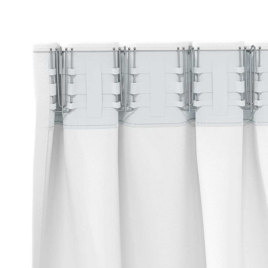 vidaXL Firany blackout z kółkami 2 pcs Jasna biel 140 x 140 cm