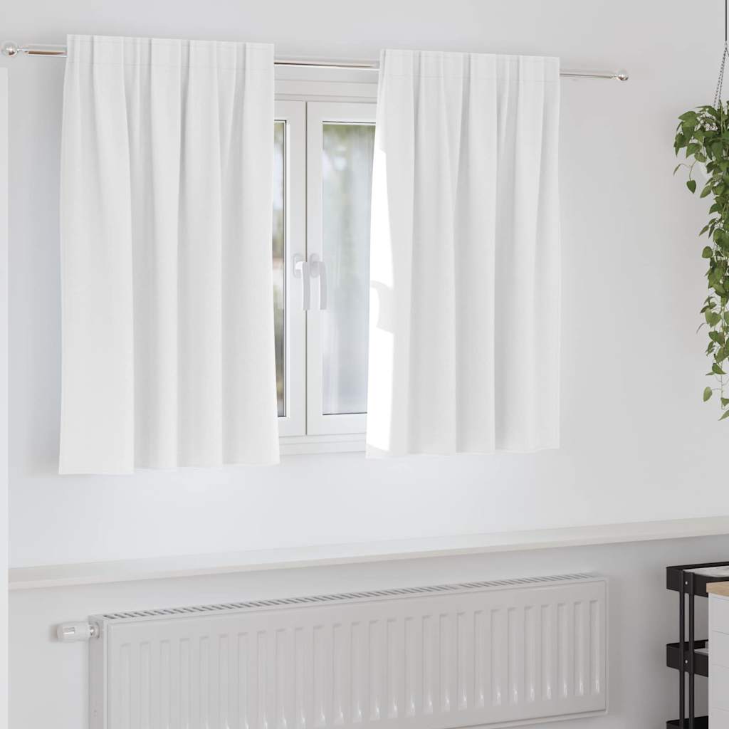 vidaXL Firany blackout z kółkami 2 pcs Jasna biel 140 x 140 cm