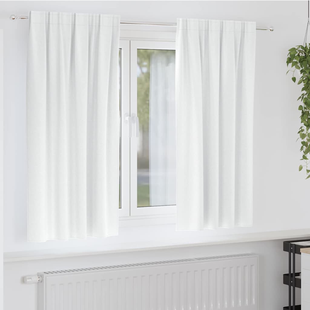 vidaXL Firany blackout z kółkami 2 pcs Jasna biel 175 x 140 cm