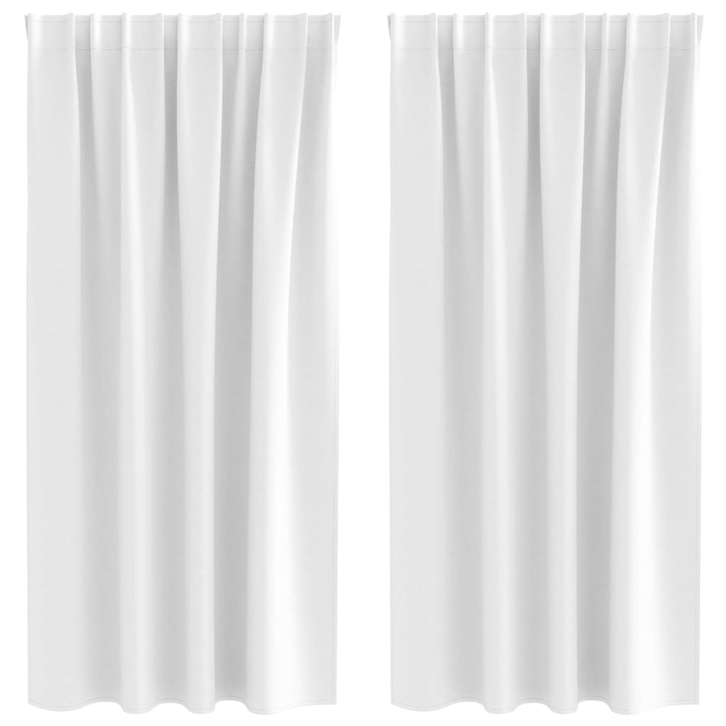 vidaXL Firany blackout z kółkami 2 pcs Jasna biel 175 x 140 cm