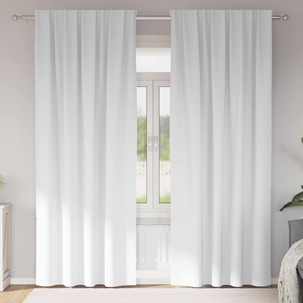 vidaXL Firany blackout z kółkami 2 pcs Czysta Biała 225 x 140 cm