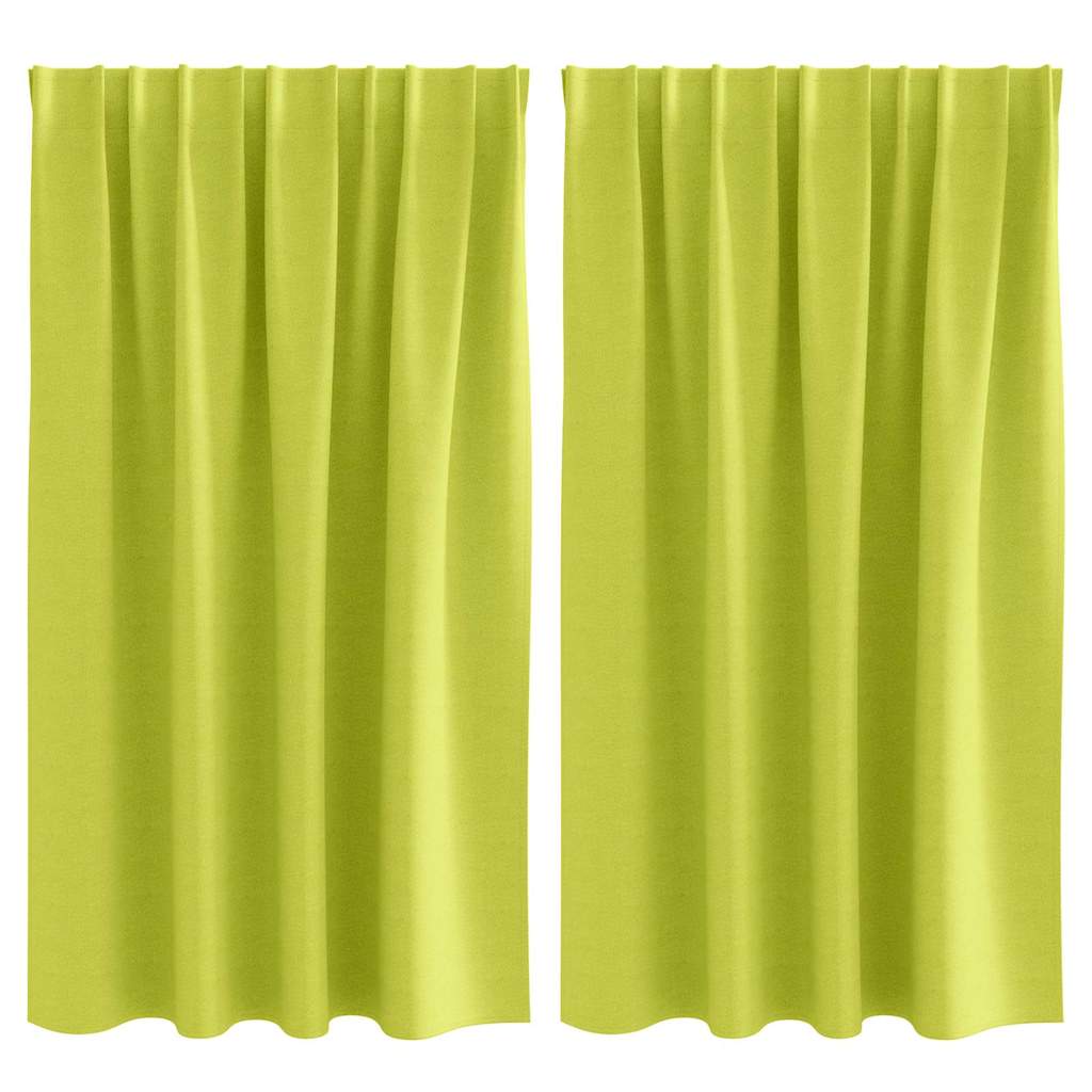 vidaXL Firany blackout z kółkami 2 pcs Zielony 140 x 140 cm Poliester
