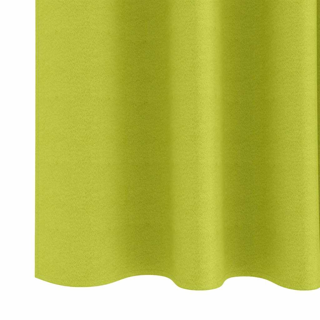vidaXL Firany blackout z kółkami 2 pcs Zielony 260 x 140 cm Poliester