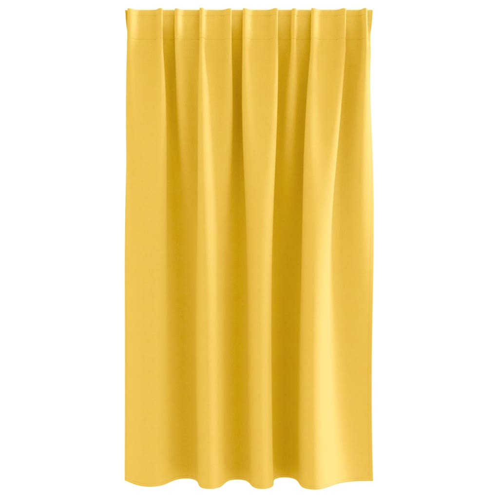 vidaXL Firany blackout z kółkami 2 pcs Musztardowy Żółty 140 x 140 cm