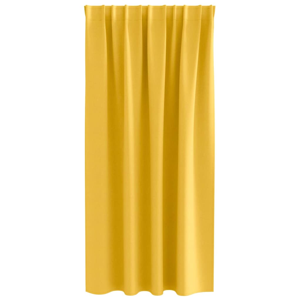 vidaXL Firany blackout z kółkami 2 pcs Musztardowy Żółty 175 x 140 cm