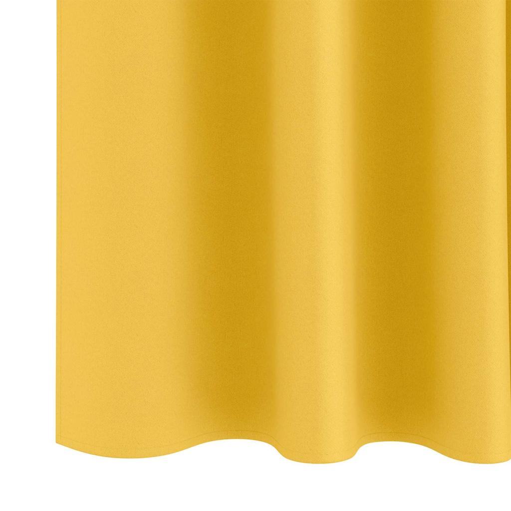 vidaXL Firany blackout z kółkami 2 pcs Musztardowy Żółty 245 x 140 cm