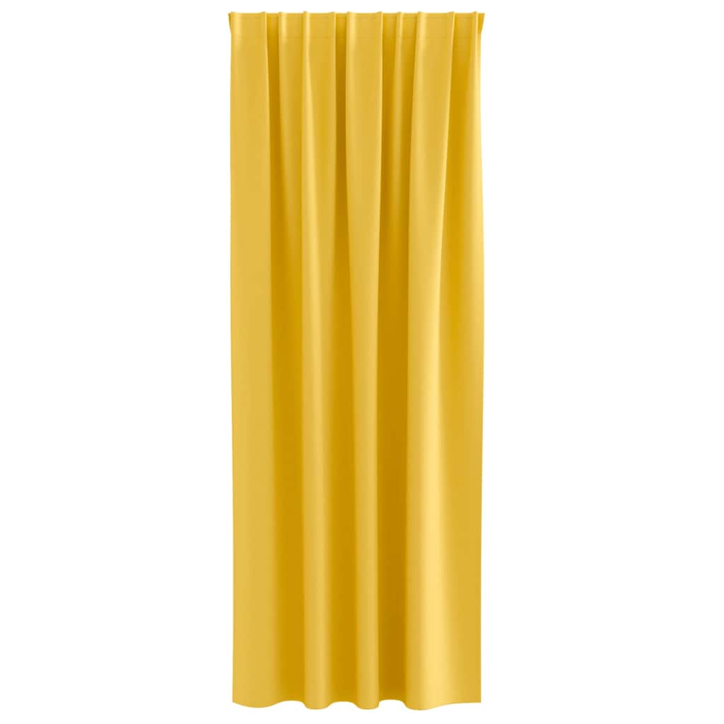 vidaXL Firany blackout z kółkami 2 pcs Musztardowy Żółty 245 x 140 cm