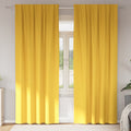 vidaXL Firany blackout z kółkami 2 pcs Musztardowy Żółty 260 x 140 cm