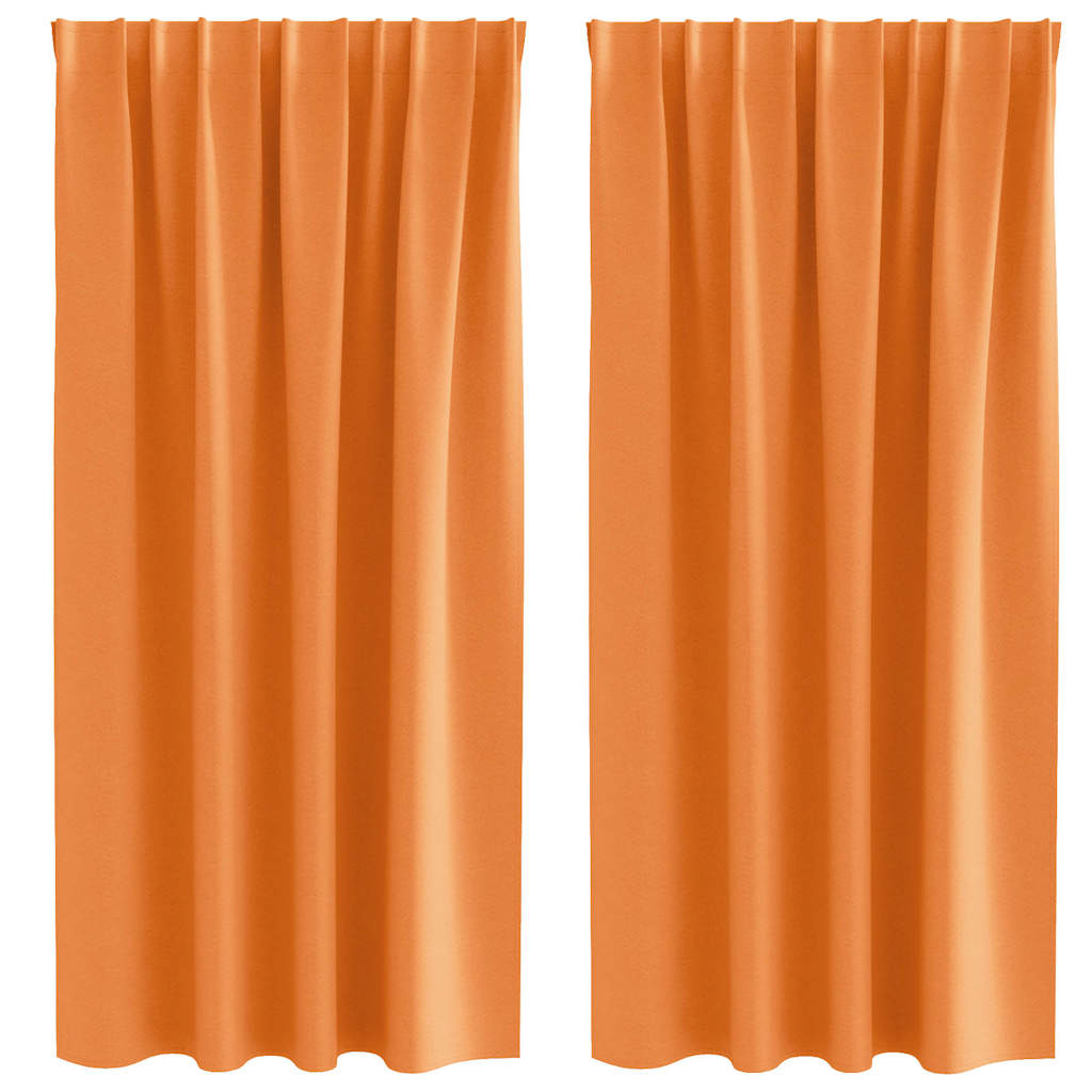 vidaXL Firany blackout z kółkami 2 pcs Pomarańczowy 175 x 140 cm