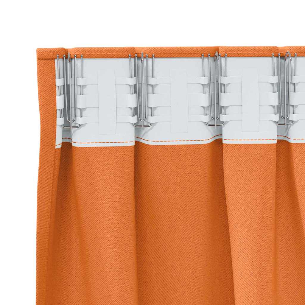 vidaXL Firany blackout z kółkami 2 pcs Jasnopomarańczowy 225 x 140 cm