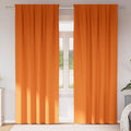 vidaXL Firany blackout z kółkami 2 pcs Jasnopomarańczowy 225 x 140 cm