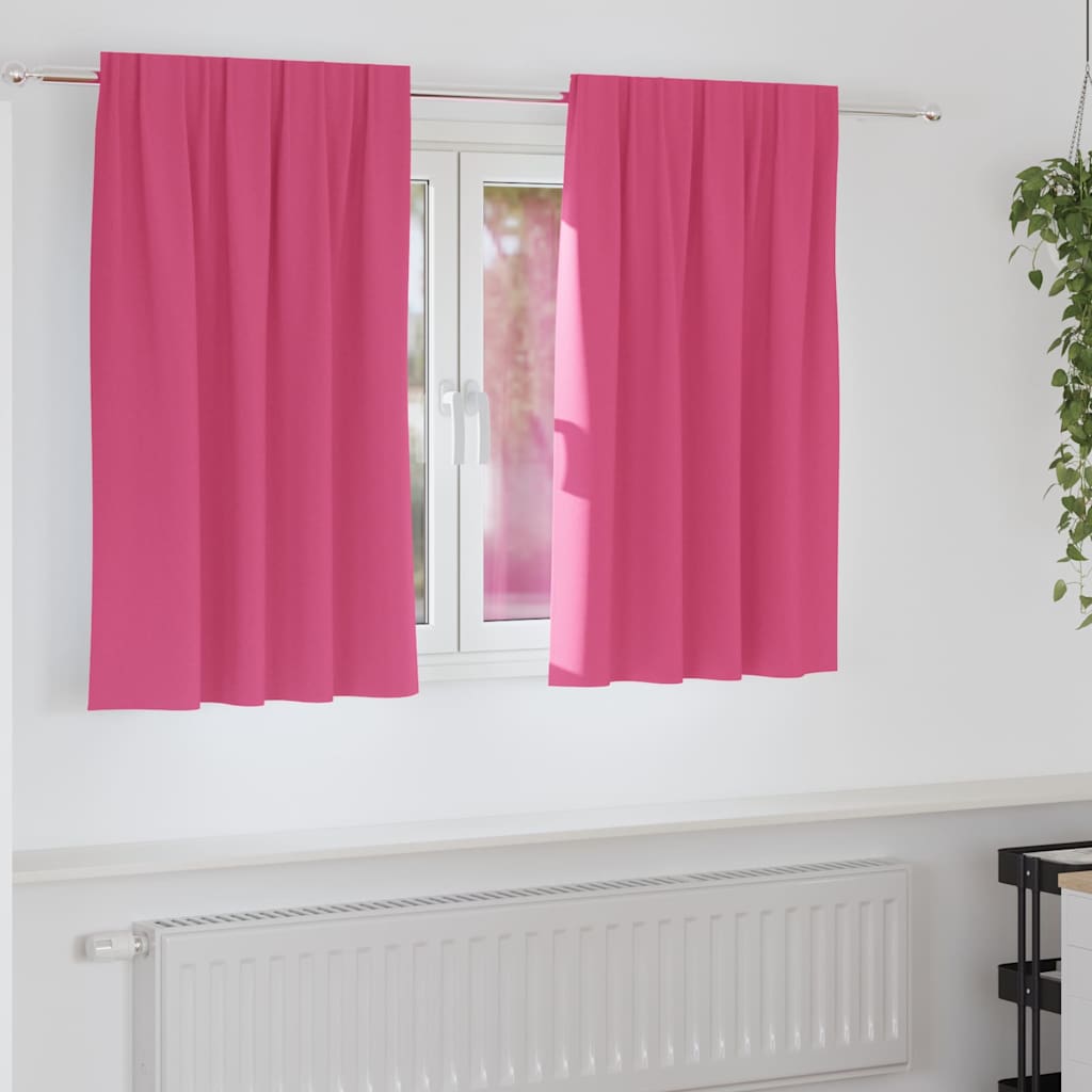vidaXL Firany blackout z kółkami 2 pcs Jasnoróżowy 140 x 140 cm