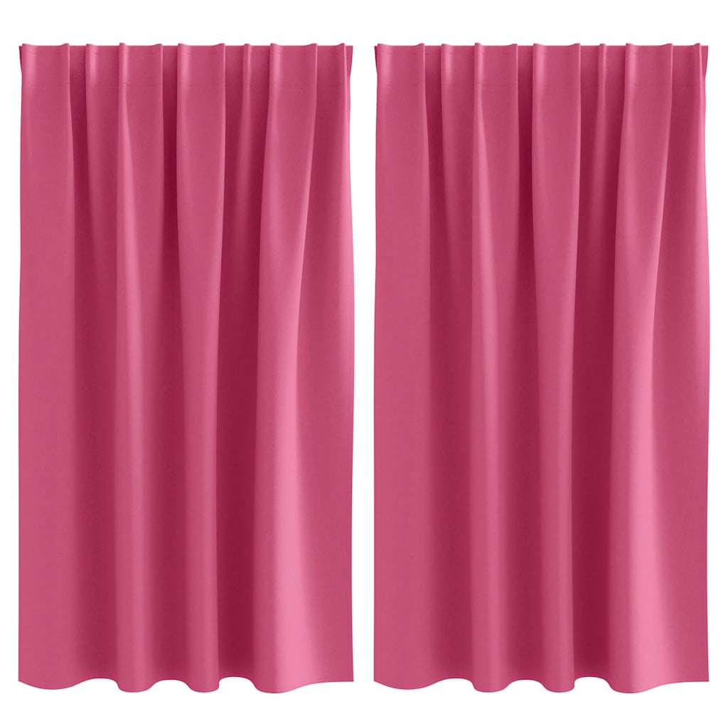 vidaXL Firany blackout z kółkami 2 pcs Jasnoróżowy 140 x 140 cm