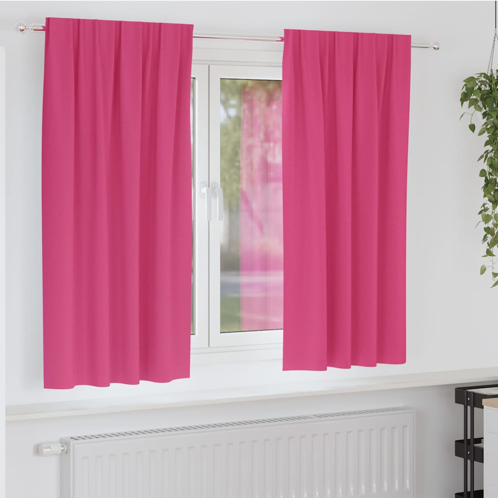 vidaXL Firany blackout z kółkami 2 pcs Jasnoróżowy 175 x 140 cm
