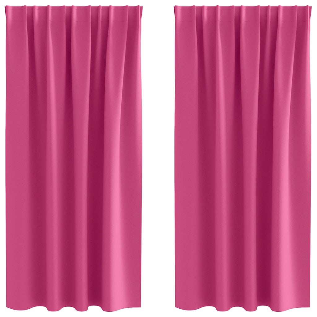 vidaXL Firany blackout z kółkami 2 pcs Jasnoróżowy 175 x 140 cm
